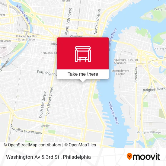 Washington Av & 3rd St map