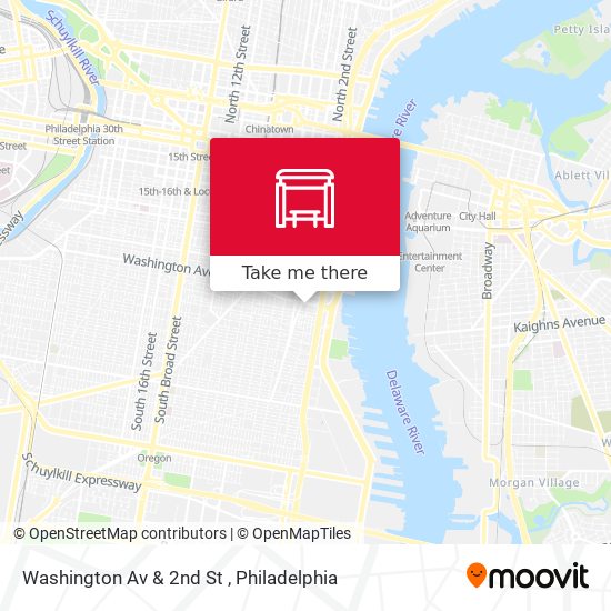 Washington Av & 2nd St map