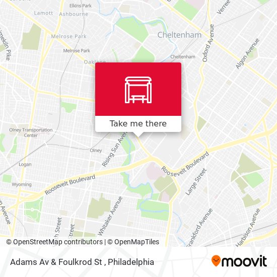Adams Av & Foulkrod St map