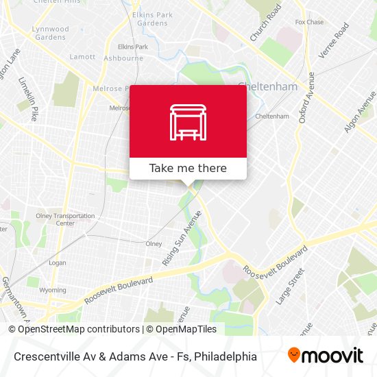 Crescentville Av & Adams Ave - Fs map