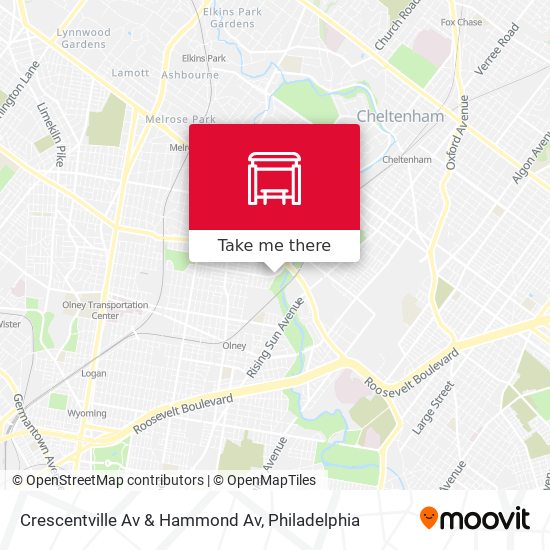 Crescentville Av & Hammond Av map