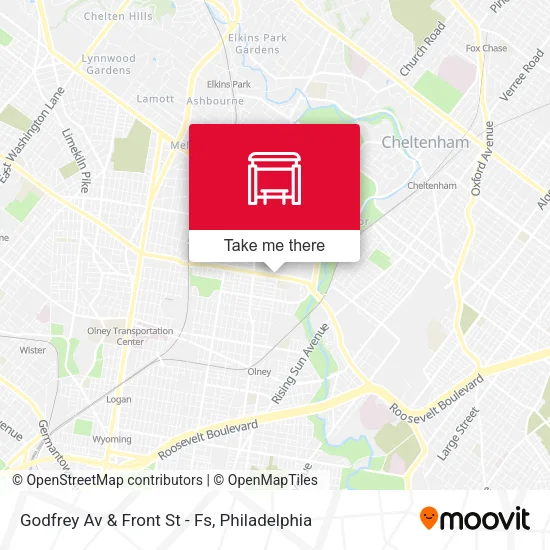 Godfrey Av & Front St - Fs map