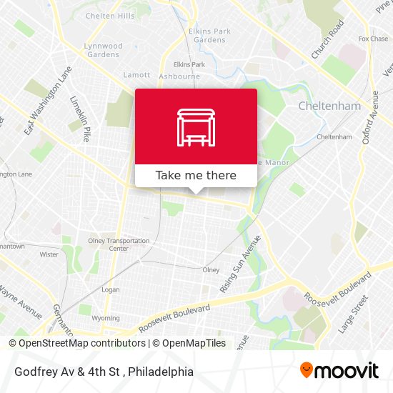 Godfrey Av & 4th St map