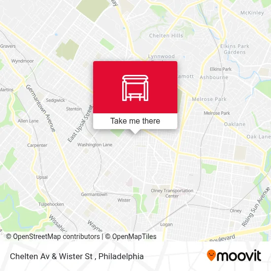Chelten Av & Wister St map