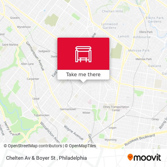 Chelten Av & Boyer St map