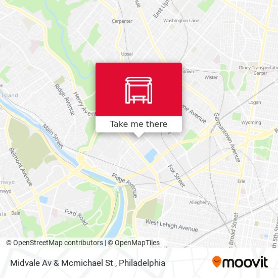 Mapa de Midvale Av & Mcmichael St