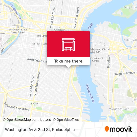 Washington Av & 2nd St map