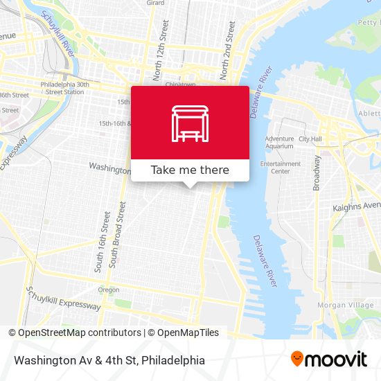 Washington Av & 4th St map