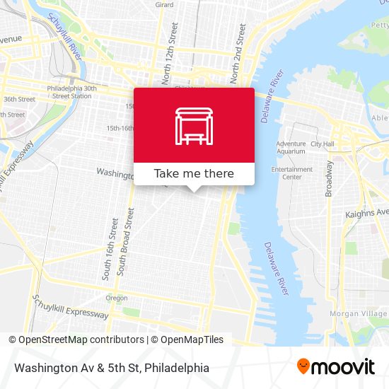 Washington Av & 5th St map