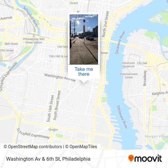 Washington Av & 6th St map