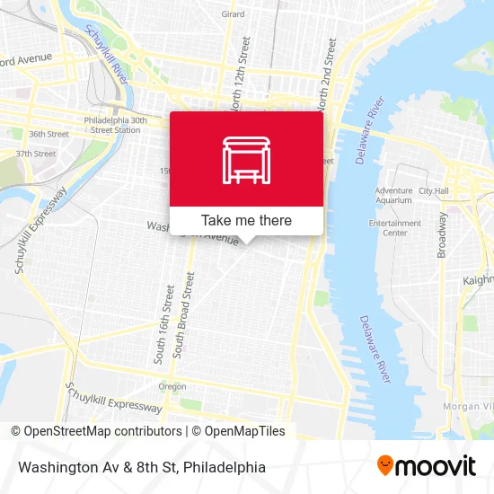 Washington Av & 8th St map