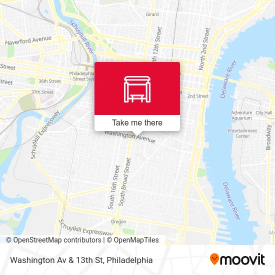 Washington Av & 13th St map