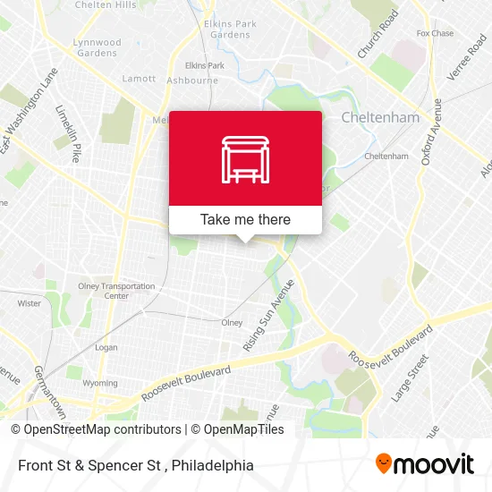 Front St & Spencer St map
