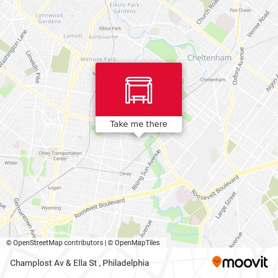 Champlost Av & Ella St map