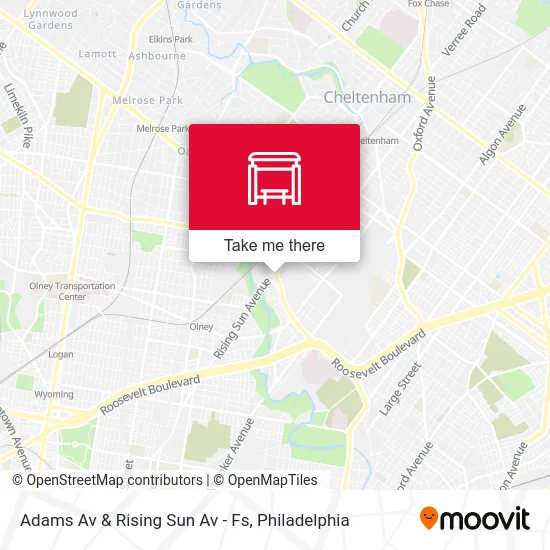 Adams Av & Rising Sun Av - Fs map