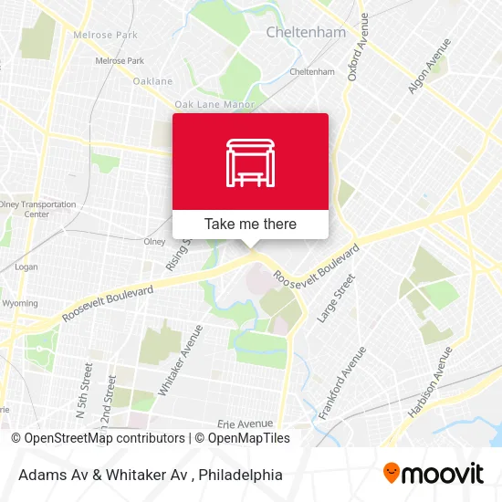 Adams Av & Whitaker Av map
