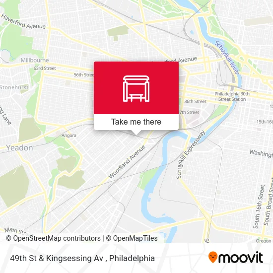49th St & Kingsessing Av map