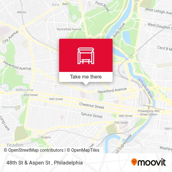 48th St & Aspen St map