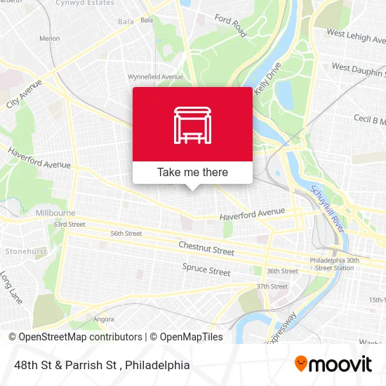 48th St & Parrish St map