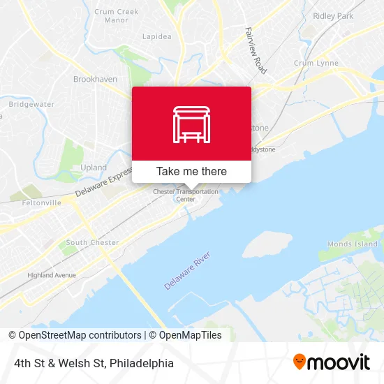 4th St & Welsh St map