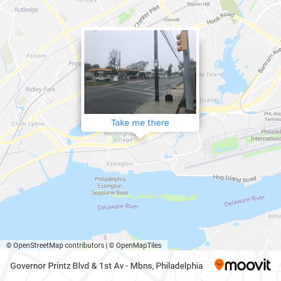 Governor Printz Blvd & 1st Av - Mbns map