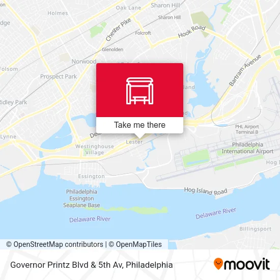 Governor Printz Blvd & 5th Av map