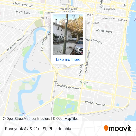 Passyunk Av & 21st St map
