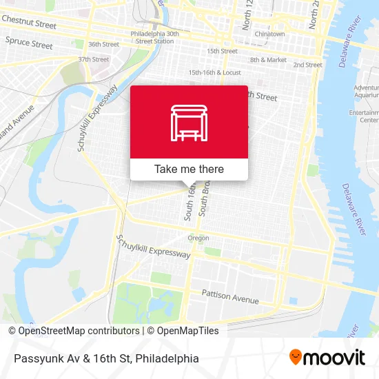 Passyunk Av & 16th St map