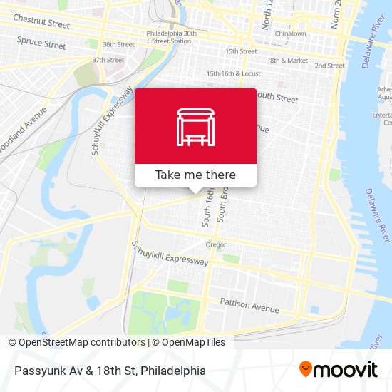 Mapa de Passyunk Av & 18th St