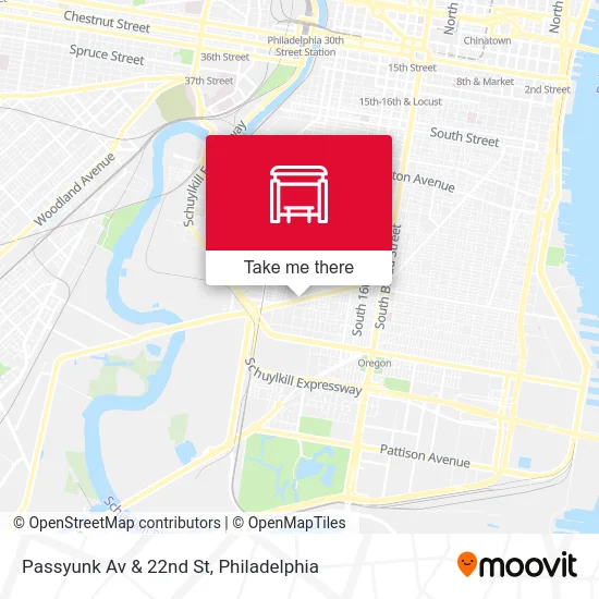 Passyunk Av & 22nd St map