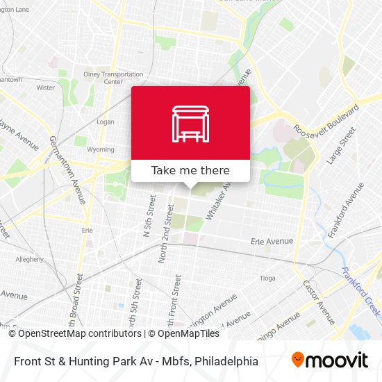 Front St & Hunting Park Av - Mbfs map