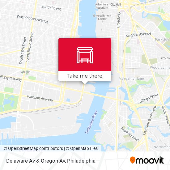 Delaware Av & Oregon Av map