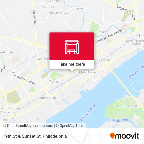 9th St & Sunset St map