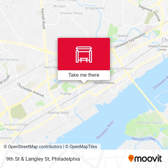 9th St & Langley St map