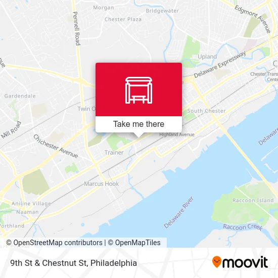 Mapa de 9th St & Chestnut St