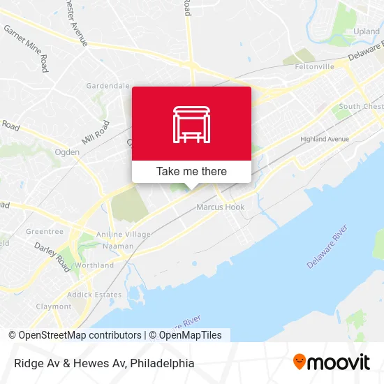 Mapa de Ridge Av & Hewes Av