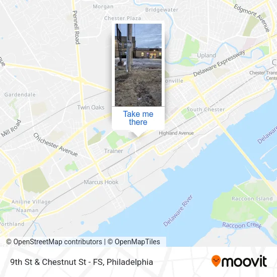 9th St & Chestnut St - FS map