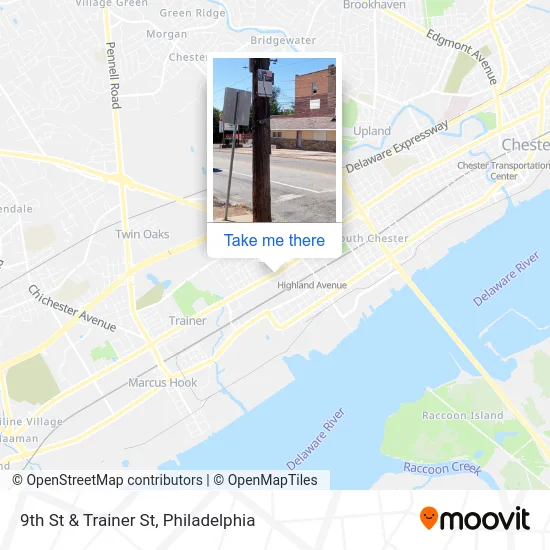 9th St & Trainer St map