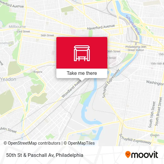 50th St & Paschall Av map