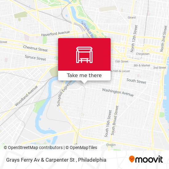 Mapa de Grays Ferry Av & Carpenter St
