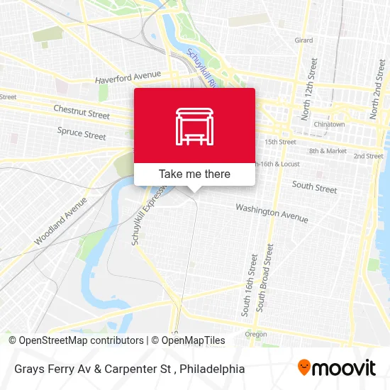 Grays Ferry Av & Carpenter St map