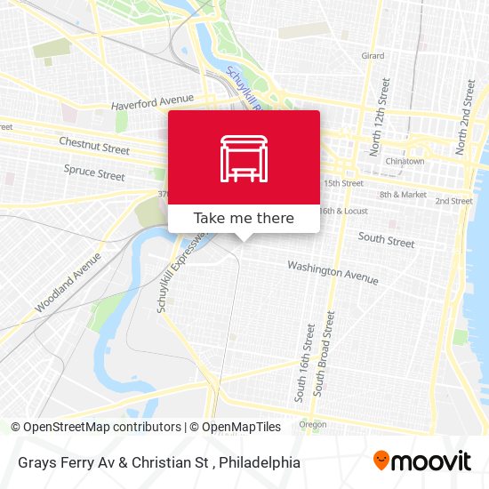 Mapa de Grays Ferry Av & Christian St