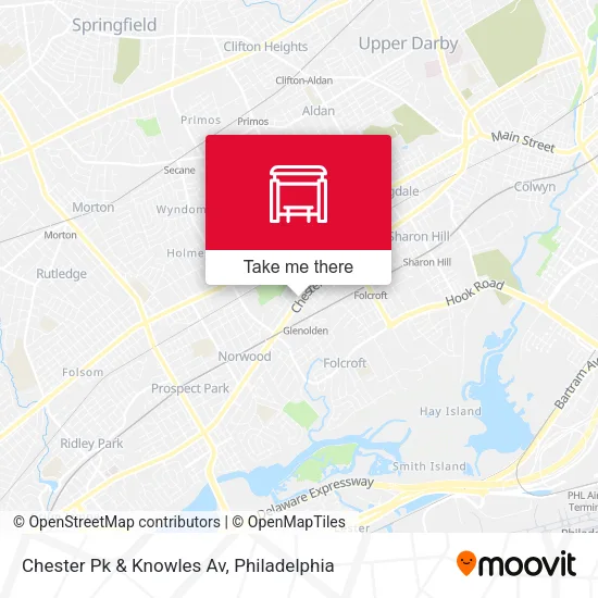 Chester Pk & Knowles Av map