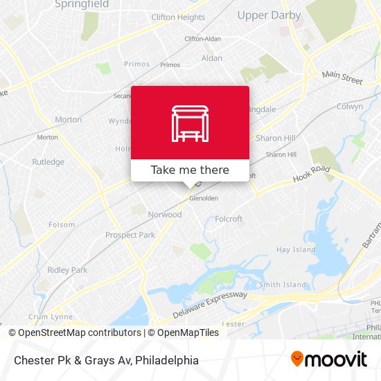 Chester Pk & Grays Av map