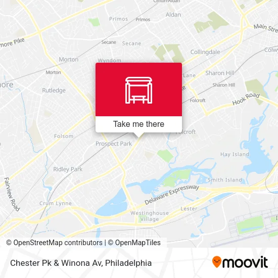 Chester Pk & Winona Av map