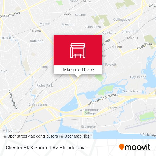 Chester Pk & Summit Av map