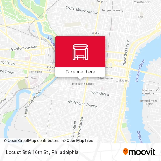 Locust St & 16th St map