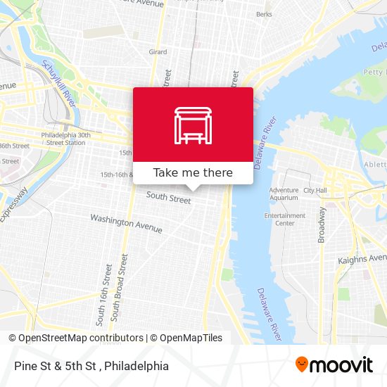 Pine St & 5th St map