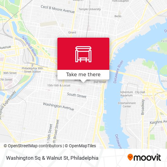 Washington Sq & Walnut St map