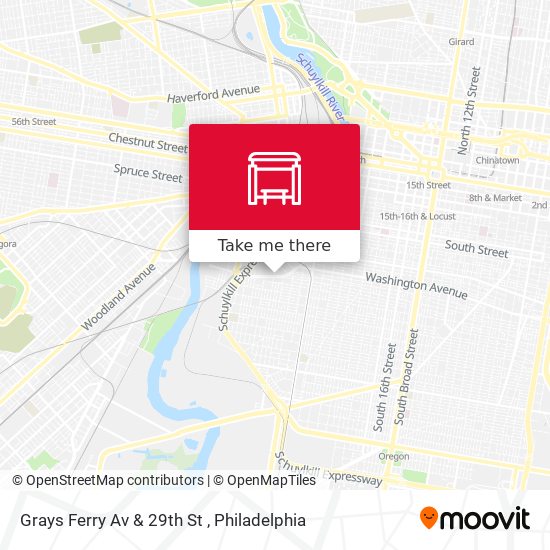 Grays Ferry Av & 29th St map